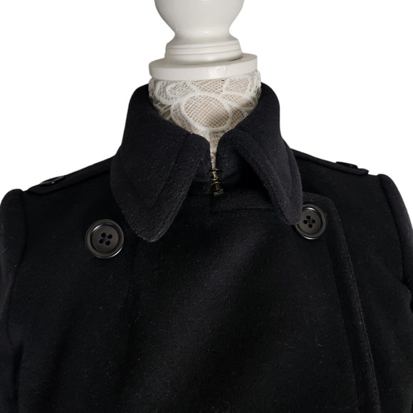 J. Crew black 100% wool peacoat size S - Picture 4 of 10